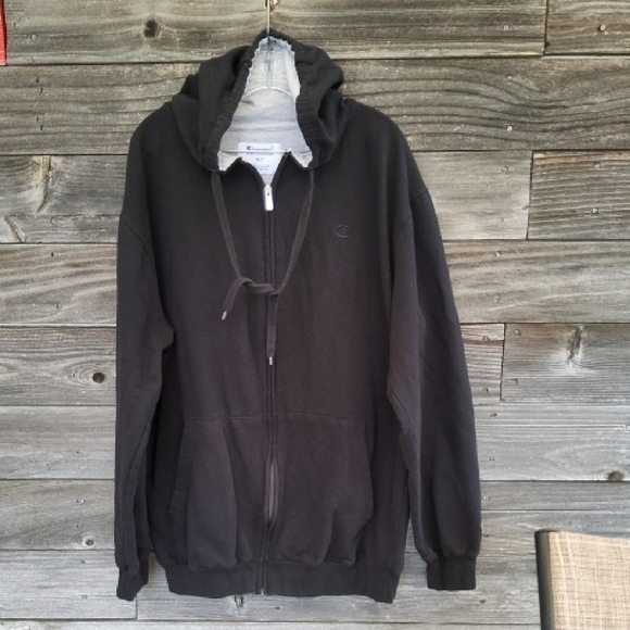 Champion Men's Black Hoodie Sweater Size Extra Large Tall - Picture 1 of 8